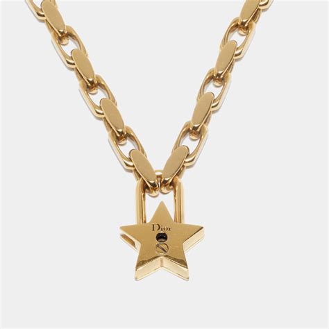 dior star locket necklace|christian dior locket necklace.